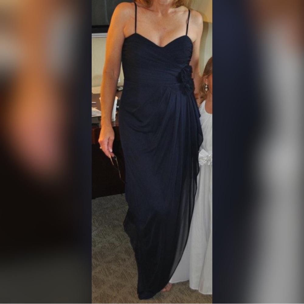 Camille Navy Chiffon Formal Gown